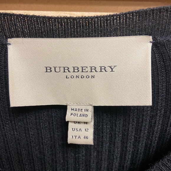 BURBERRY WOMEN DRESS CLASSY AND ELEGANT SIZE 12 Wool Angora Cashmere material - Picture 7 of 11